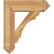 Ekena Millwork Olympic Arts and Crafts Rough Sawn Bracket w/ Offset Brace, Western Red Cedar, 8"W x 26"D x 30"H BKT0806X26X30OLY03RWR - alternate 4
